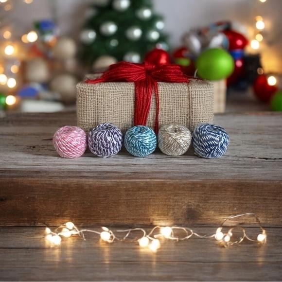 5x NWT Duo Colored Jute Rope Twine String Twine Rope Crafts Gift Wrapping Accent - Picture 1 of 4